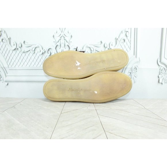 Salvatore Ferragamo Tan Suede Lace Up Low Top Rubber Sole Sneakers 8 B - Picture 9 of 9